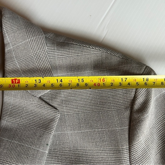 ZARA CHECKED SUIT JACKET BEIGE SIZE 40 | 4259/744/986 - Picture 10 of 11